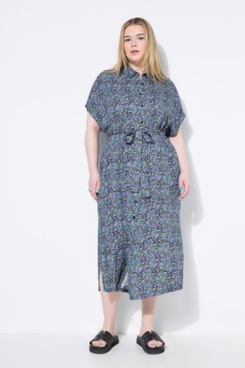 Plus size veliki brojevi Haljina maxi kratkih rukava cvjetnog uzorka za punije