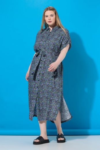 Plus size veliki brojevi Haljina maxi kratkih rukava cvjetnog uzorka za punije