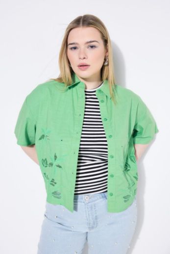 Plus size veliki brojevi Košulja kratkih rukava kraćeg kroja za punije