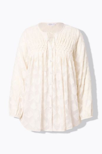 Plus size veliki brojevi Bluza dugih rukava na kopčanje za punije
