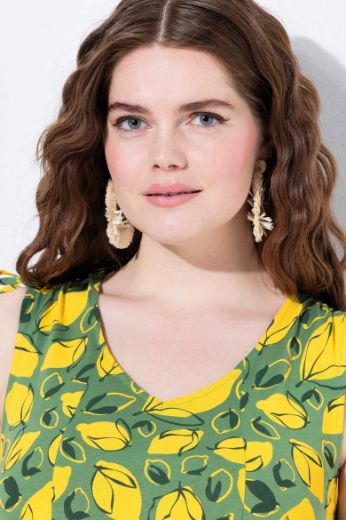 Plus size veliki brojevi Haljina midi bez rukava V ovratnika za punije