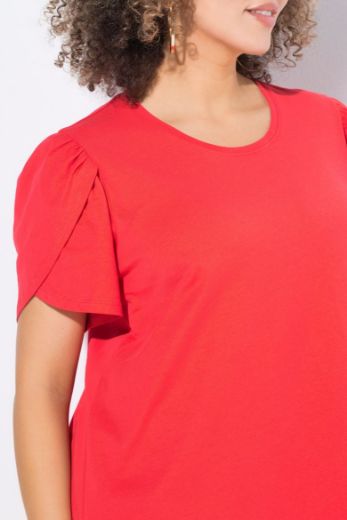 Plus size veliki brojevi Majica kratkih rukava okruglog ovratnika za punije