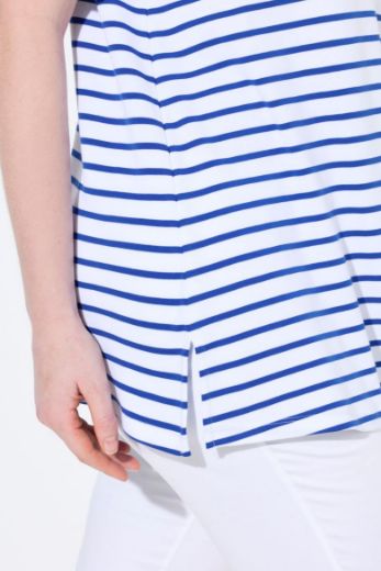 Plus size veliki brojevi Mjica kratkih rukava na pruge za punije