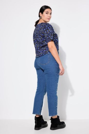 Plus size veliki brojevi Traperice s perlicama za punije