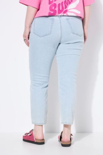 Plus size veliki brojevi Traperice s perlicama za punije