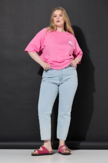 Plus size veliki brojevi Traperice s perlicama za punije
