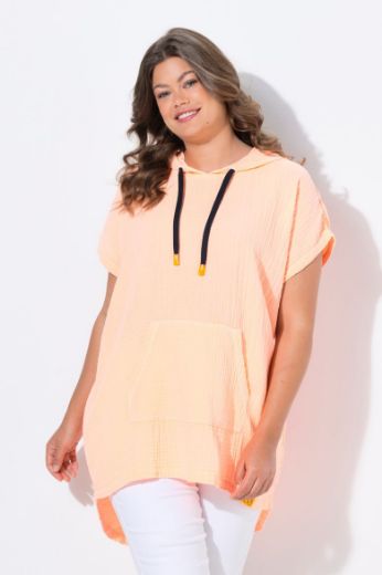 Plus size veliki brojevi Bluza kratkih rukava s kapuljačom za punije