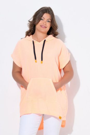 Plus size veliki brojevi Bluza kratkih rukava s kapuljačom za punije
