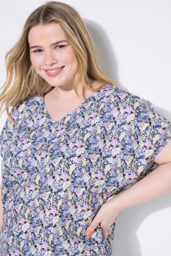 Plus size veliki brojevi Bluza kratkih rukava V ovratnika za punije