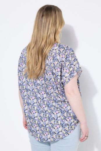 Plus size veliki brojevi Bluza kratkih rukava V ovratnika za punije