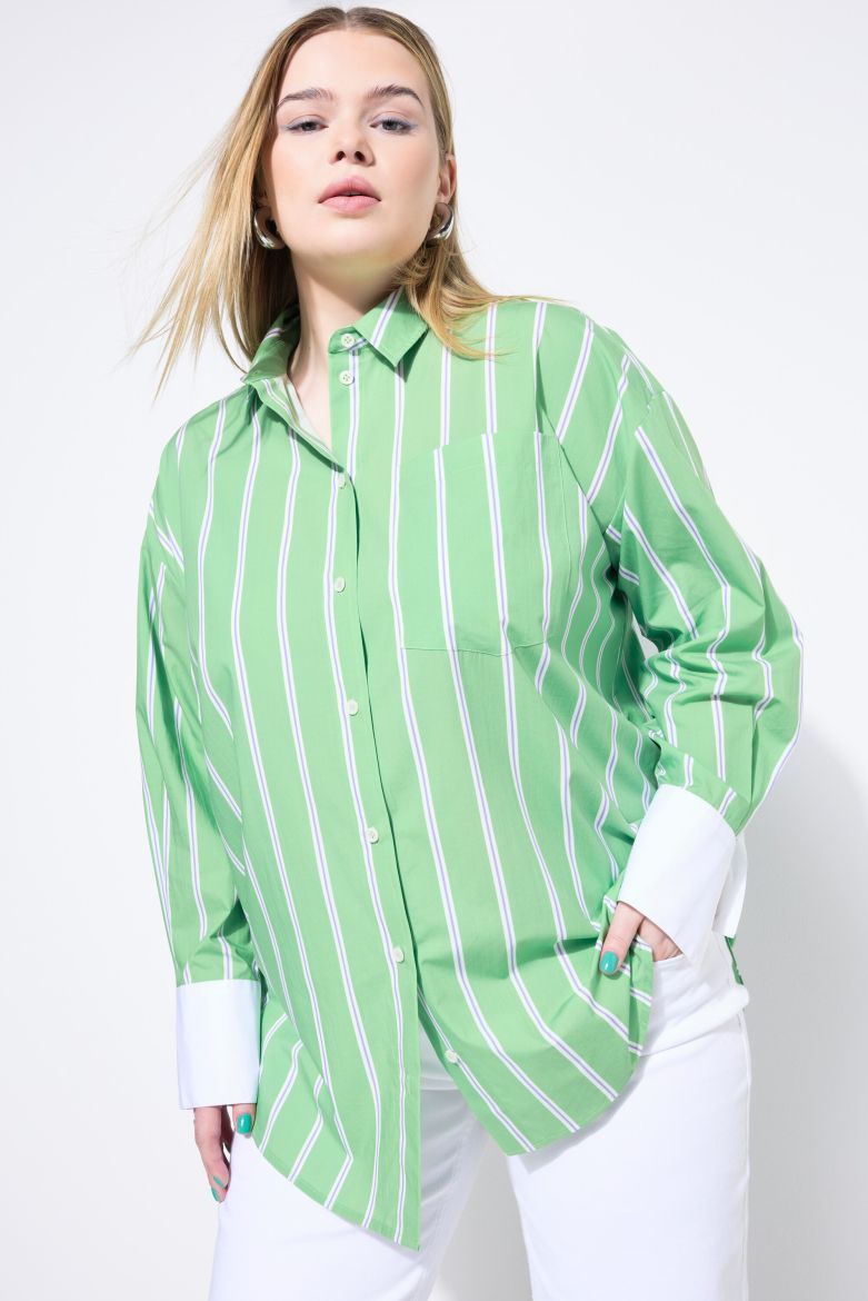 Plus size veliki brojevi Košulja dugih rukava šireg kroja za punije