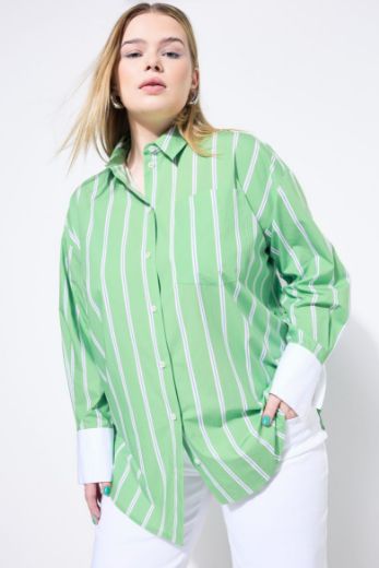 Plus size veliki brojevi Košulja dugih rukava šireg kroja za punije