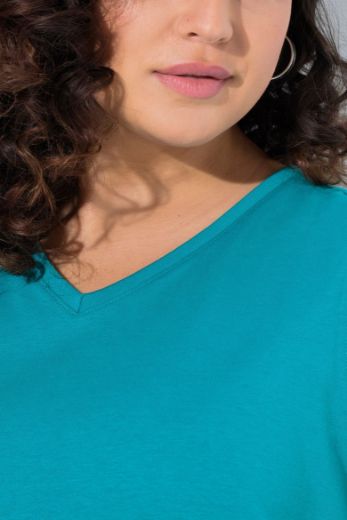Plus size veliki brojevi Majica V izrez Basic top za punije