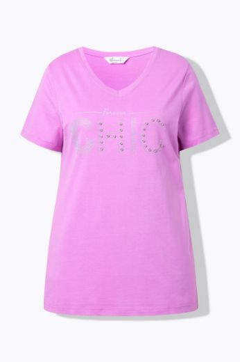 Plus size veliki brojevi Majica kratkih rukava V ovratnika za punije