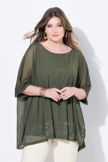 Plus size veliki brojevi Bluza polu rukava šireg kroja za punije