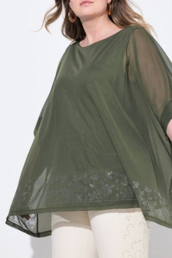 Plus size veliki brojevi Bluza polu rukava šireg kroja za punije