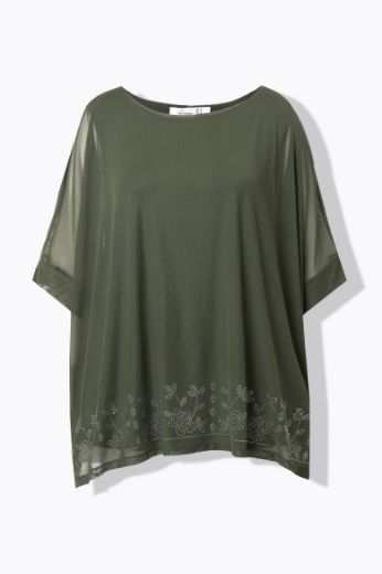 Plus size veliki brojevi Bluza polu rukava šireg kroja za punije