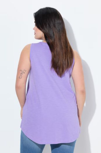 Plus size veliki brojevi Majica bez rukava okruglog ovratnika za punije