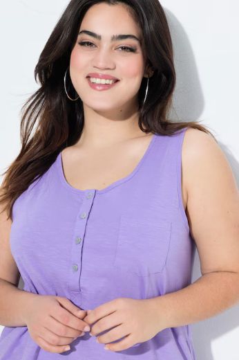 Plus size veliki brojevi Majica bez rukava okruglog ovratnika za punije