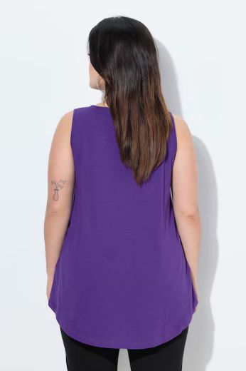 Plus size veliki brojevi Majica bez rukava okruglog ovratnika za punije