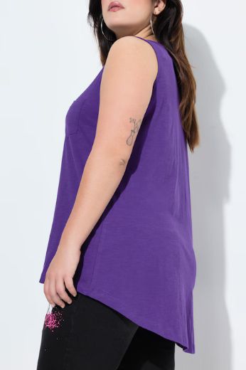 Plus size veliki brojevi Majica bez rukava okruglog ovratnika za punije