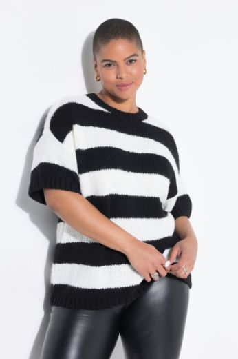 Plus size veliki brojevi Pulover polu rukava okruglog ovratnika za punije