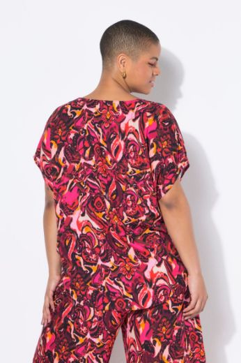 Plus size veliki brojevi Bluza kratkih rukava V ovratnika za punije