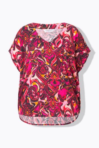 Plus size veliki brojevi Bluza kratkih rukava V ovratnika za punije