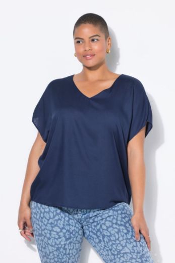 Plus size veliki brojevi Bluza kratkih rukava V ovratnika za punije