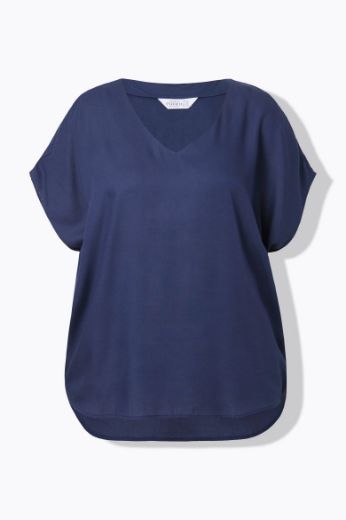 Plus size veliki brojevi Bluza kratkih rukava V ovratnika za punije