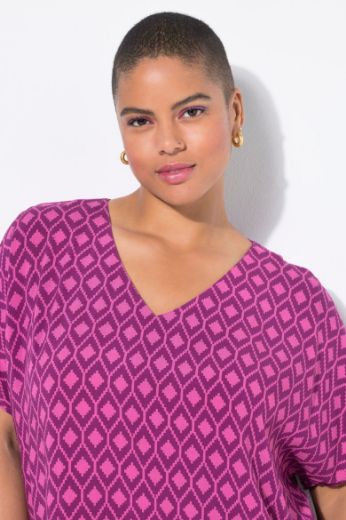 Plus size veliki brojevi Bluza kratkih rukava V ovratnika za punije