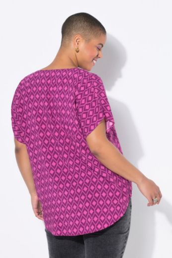 Plus size veliki brojevi Bluza kratkih rukava V ovratnika za punije