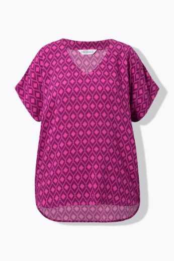 Plus size veliki brojevi Bluza kratkih rukava V ovratnika za punije