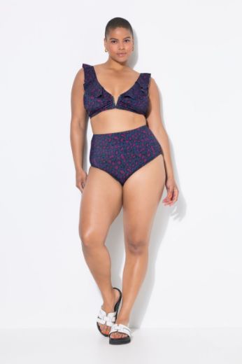 Plus size veliki brojevi Kupaći kostim gornji dio s leopard uzorkom za punije