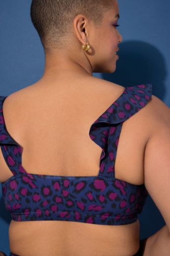 Plus size veliki brojevi Kupaći kostim gornji dio s leopard uzorkom za punije