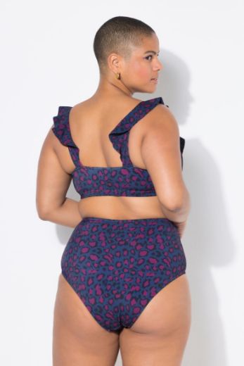 Plus size veliki brojevi Kupaći kostim donji dio visokog struka s leopard uzorkom za punije