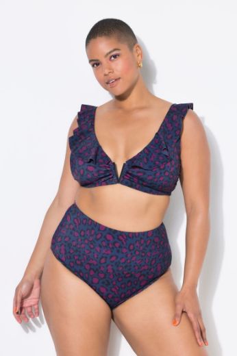 Plus size veliki brojevi Kupaći kostim donji dio visokog struka s leopard uzorkom za punije