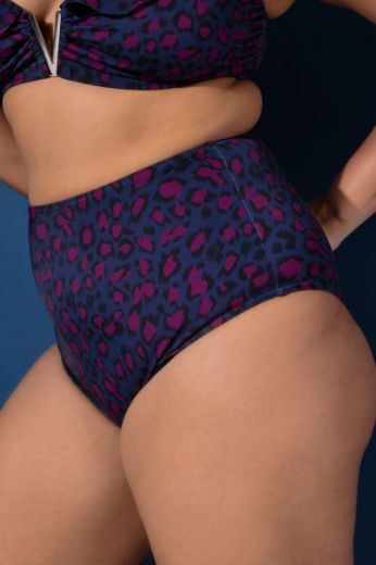 Plus size veliki brojevi Kupaći kostim donji dio visokog struka s leopard uzorkom za punije