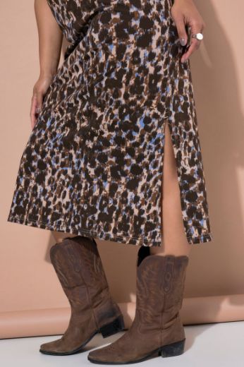 Plus size veliki brojevi Haljina maxi bez rukava s leopard uzorkom za punije