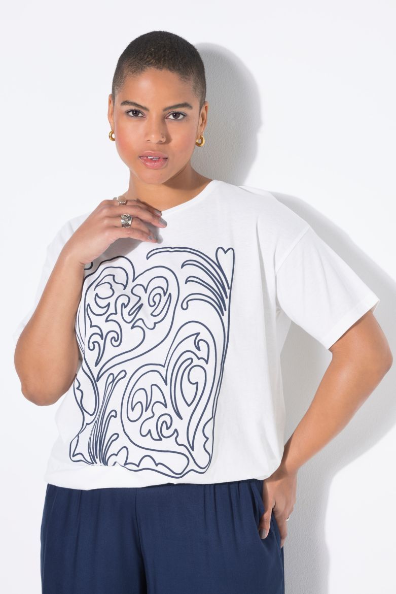 Plus size veliki brojevi Majica kratkih rukava okruglog ovratnika za punije