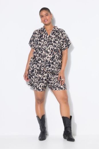 Plus size veliki brojevi Bluza kratkih rukava od muslina za punije