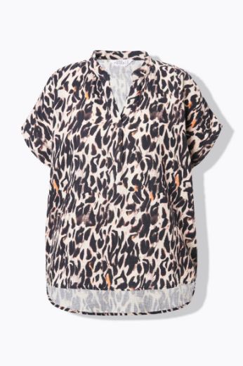 Plus size veliki brojevi Bluza kratkih rukava od muslina za punije