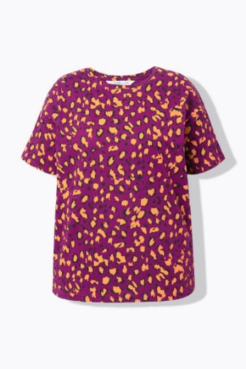 Plus size veliki brojevi Majica kratkih rukava s leopard uzorkom za punije