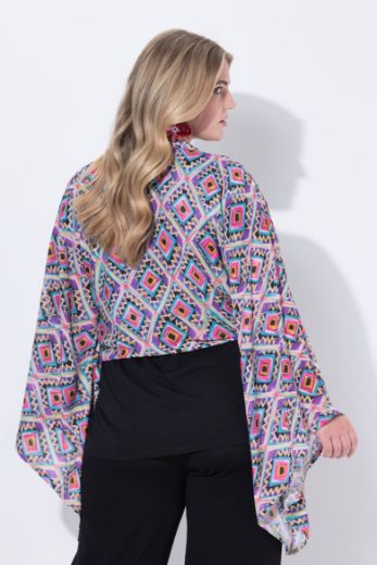 Plus size veliki brojevi Bluza bolero na vezanje s prednje strane za punije