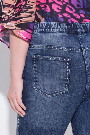 Plus size veliki brojevi Traperice uskih nogavica za punije