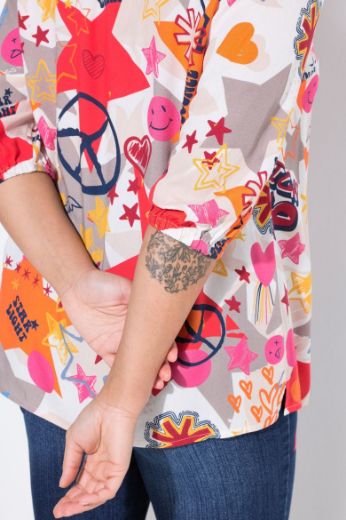Plus size veliki brojevi Bluza 3/4 rukava za punije