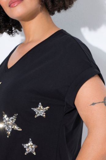 Plus size veliki brojevi Majica kratkih rukava V ovratnika za punije