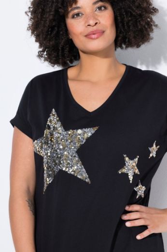 Plus size veliki brojevi Majica kratkih rukava V ovratnika za punije