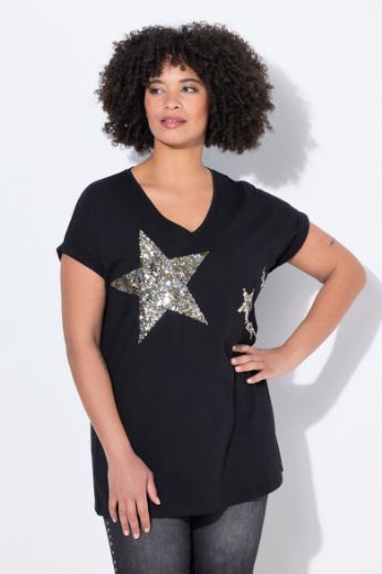 Plus size veliki brojevi Majica kratkih rukava V ovratnika za punije