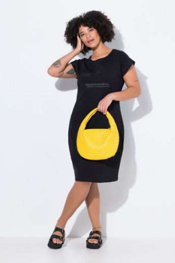 Plus size veliki brojevi Haljina kratkih rukava A kroja za punije